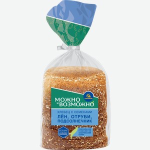 Хлебец Каравай с семенами лен отруби подсолнечник 195г