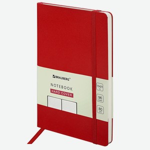 BRAUBERG Блокнот А5 ULTRA 96 листов, Красный