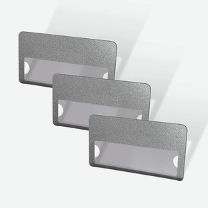 FLEXPOCKET Набор бейджей с окном, на магните, Серебряный