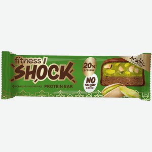 Батончик глазированный FitnesShock Фисташка-Шоколад 50г