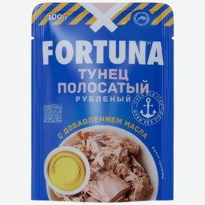 Тунец полосатый Fortuna рубленый с добавлением масла 100г