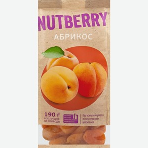 Абрикосы NUTBERRY сушеный б/к, Россия, 190 г