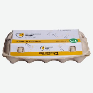 Яйцо куриное «Атемарская ферма» С1 цвет в ассортименте, 10 шт