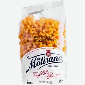 Макароны La Molisana Succhietti №34 пружинки рифленые 450г, 450 г