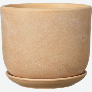 Горшок для цветов КОМПОЗИТ Замша №2 1.6л d 15см, бежевый бук