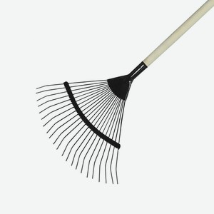 Грабли веерные проволочные (22 зуба) с деревянным черенком 1-го сорта