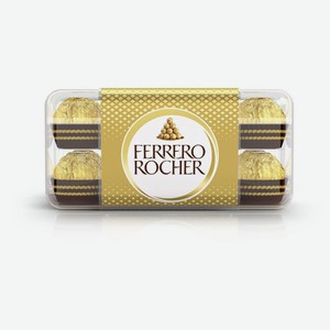 Конфеты из молочного шоколада Ferrero Rocher с начинкой из крема и лесного ореха, 200г