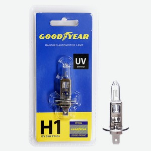 Лампа автомобильная галогенная Goodyear Н1 12V 55W P14,5s бл