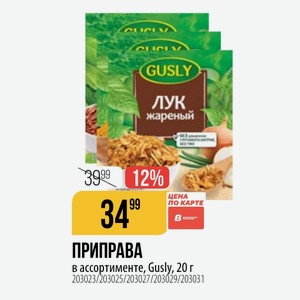 ПРИПРАВА в ассортименте, Gusly, 20 г