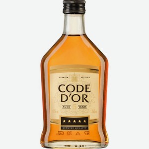 Коньяк Code D or 5-летний российский 40% 250мл, 250 мл