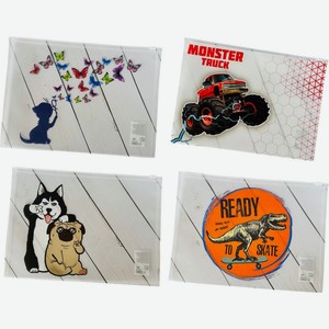 Папка Centrum на молнии из ПВХ 320х230мм в ассортименте 1шт.