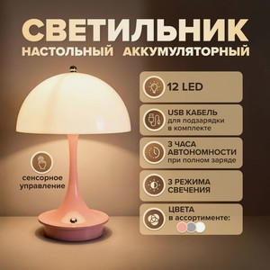 Светильник аккумуляторный настольный, FLARX, с кабелем USB, в ассортименте