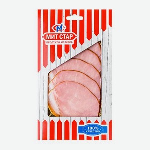 Корейка Петербургская копчено-варёная нарезка Мит Стар 100г