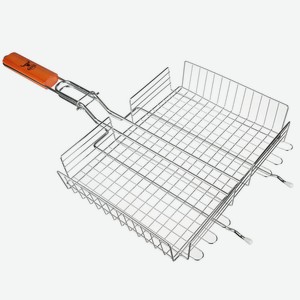 Решётка гриль хром со съёмной ручкой GRILLBOOM 57x30x25 глу