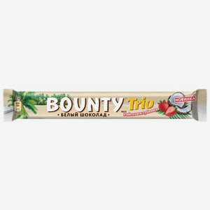 Шоколад Bounty Trio Райская клубника белый, 3х26г, 78 г