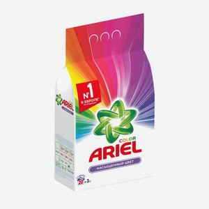 Стиральный порошок Ariel Цвет (Color) Аквапудра автомат 3 кг дизайн упаковки в ассортименте