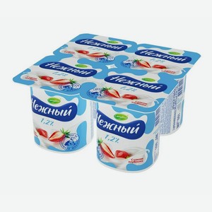 Продукт йогуртный Campina Нежный с соком клубники 1,2%