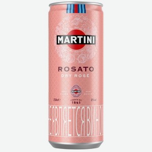 Напиток виноградосодержащий MARTINI Rosato газ. роз. п/сух., Италия, 0.25 L