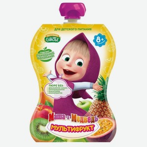 Пюре Маша и медведь Мультифрукт 90гр пауч