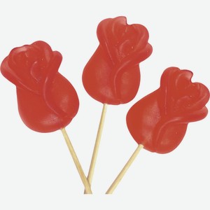 Карамель На Палочке Со Вкусом Клубники Роза 30г Страна Леденцов