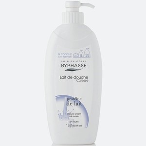 BYPHASSE Гель для душа CARESSE с молочными протеинами, 1000 мл