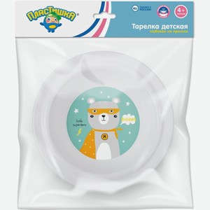 Тарелка Пластишка детская глубокая на присосе в ассортименте 1шт, 1 шт