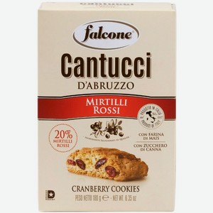 Печенье Falcone Кантуччи с клюквой сахарное, 180г, 180 г