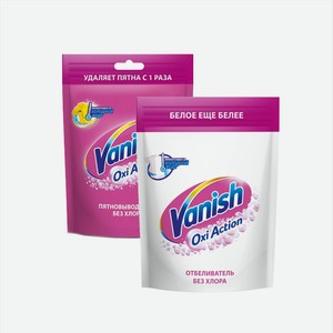Пятновыводитель Vanish OxiAction, Забота о цвете/Кристалльная белизна 250г