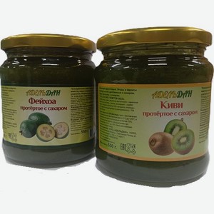 Фрукты протертые с сахаром (фейхоа, киви) Адельдан 550 гр ст/б