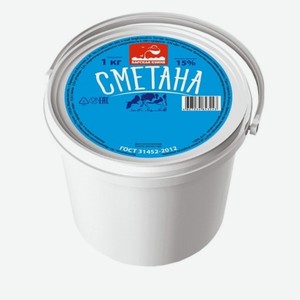 Сметана Барская кухня 15%, 1 кг
