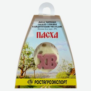 Масса творожная «РостАгроЭкспорт» Пасха сладкая с изюмом и кондитерскими фигурками сумочка 20%, 500 г