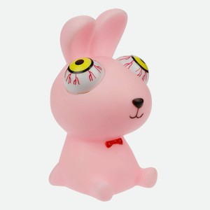 1TOY Пучеглаз-антистресс Зайка, Розовый, 1 шт.