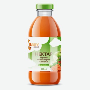 Нектар Baby Island Морковь/персик/яблоко 0,33л ст/б (ОКЕЙ)