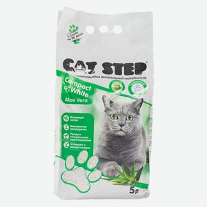 Наполнитель комкующийся минеральный CAT STEP Compact White A