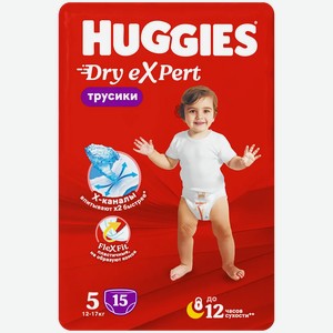 Трусики-подгузники Хаггис Драй Эксперт 5 12-17кг 15шт