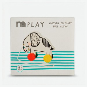 Игрушка деревянная Mothercare Слон-каталка, 16x15x5 см