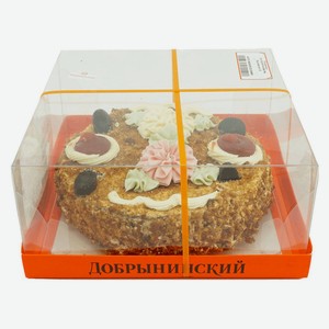 Торт бисквитно-шоколадный «Добрынинский» Вацлавский со сливочным кремом и грильяжной крошкой охлажденный, 900 г