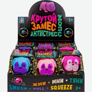 Игрушка-антистресс 1TOY Крутой замес Супер Мопс, Бульдог, в ассортименте, Арт. Т20317
