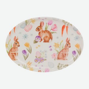 Пасхальный поднос из пластика 36*2*26см в ассортименте