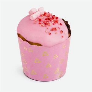 Кулич творожный Меренга с клубникой, 440г