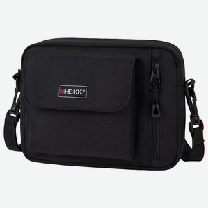 HEIKKI Сумка на плечо ATOM два кармана, черная, цвет: Черный, размер: 17