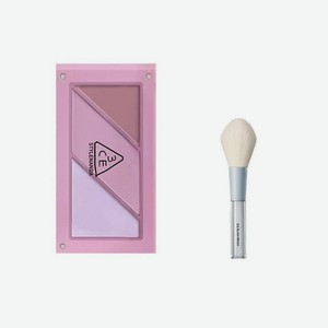 3CE Набор: Румяна Layer-it-all Blush Palette + Кисть для румян Blush Brush, Mute Kind