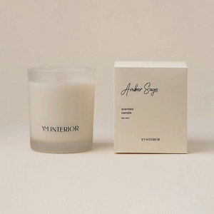 YM INTERIOR Ароматическая свеча Амбра и шалфей, цвет: Прозрачный, 200 мл