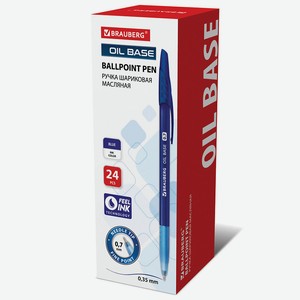 BRAUBERG Ручка шариковая Oil Base, 24 шт