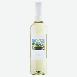 Вино Andimar White Dry Chardonnay белое сухое Чили, 0,75 л