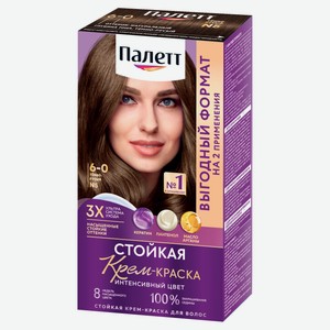 Крем-краска для волос «Палетт» XXL стойкая тон темно-русый 6-0 N5, 220 мл