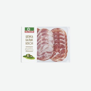 Деликатесы сырокопченые Велком Ассорти Шейка Балык Бекон нарезка 90 г
