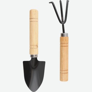 Набор садового инструмента GIARDINO CLUB 2 предмета совок,грабли 15/17 см GV28811-276, Китай