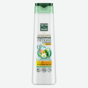 Бальзам-ополаскиватель д/волос Чистая Линия Сила 5 трав 380м