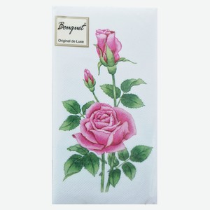 Салфетки бумажные Bouquet Роза 2 слоя 33х33 см, 20 л